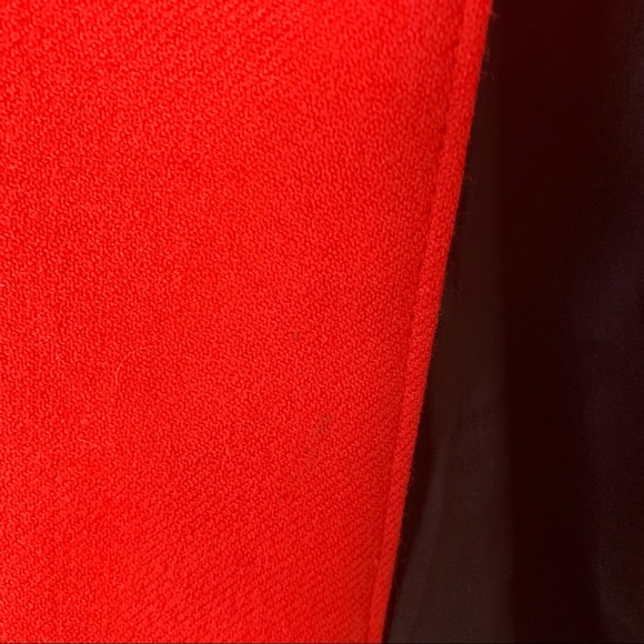 Smythe Red Wool Mid Length Flared Sleeve Coat - Picture 5 of 7